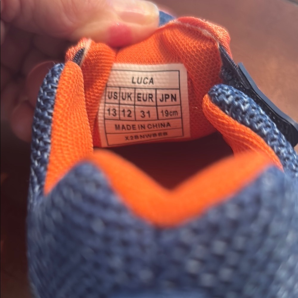 Dream Pairs Blue and Orange Sneakers Slip-On Comfort - Picture 3 of 4